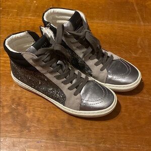 STEEVE MADDEN Glitter High-Top Sneakers